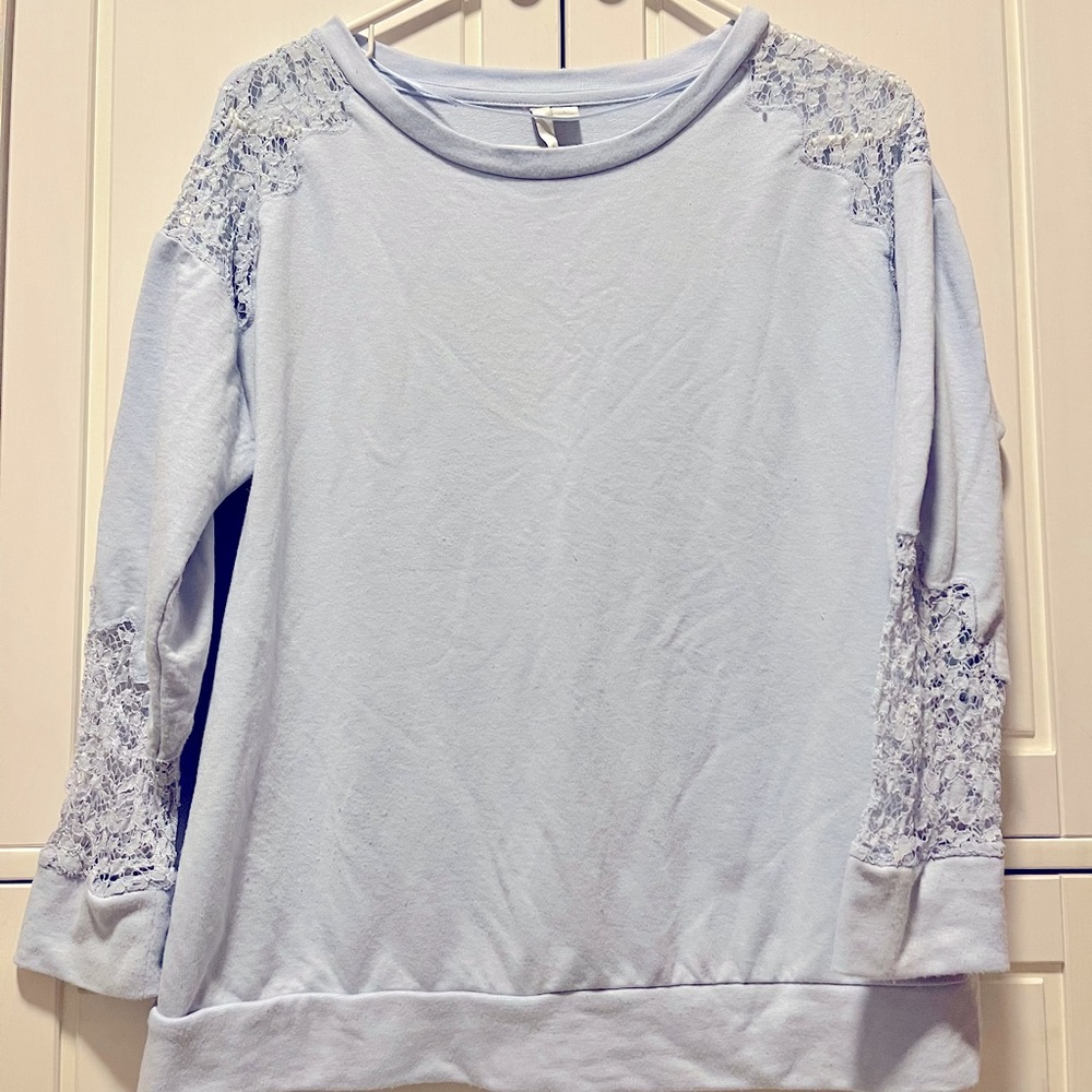 Lauren Conrad | Blue Lace Sweatshirt